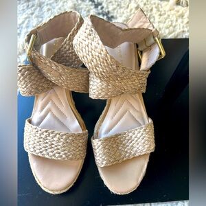 ANDREW GELLER wedge woven sandals